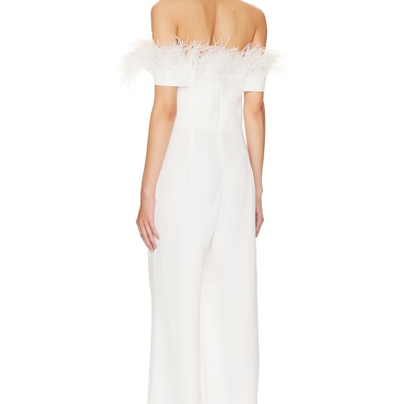 Amanda uprichard revolve keeley jumpsuit in ivory - Picture 3 of 6